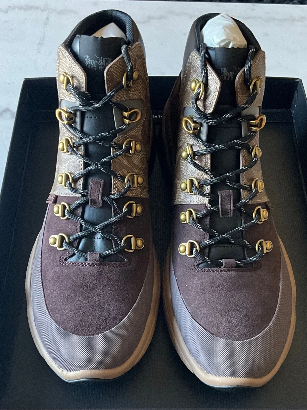 NWT Coach Citysole Hiker Boots - Khaki & Mahogany